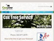 Tablet Screenshot of coxtreecare.com
